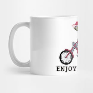 Turtle Love, Cowgirl Turtle, Enjoy the Ride, Motorcycle, Love, Girl bikers Mug